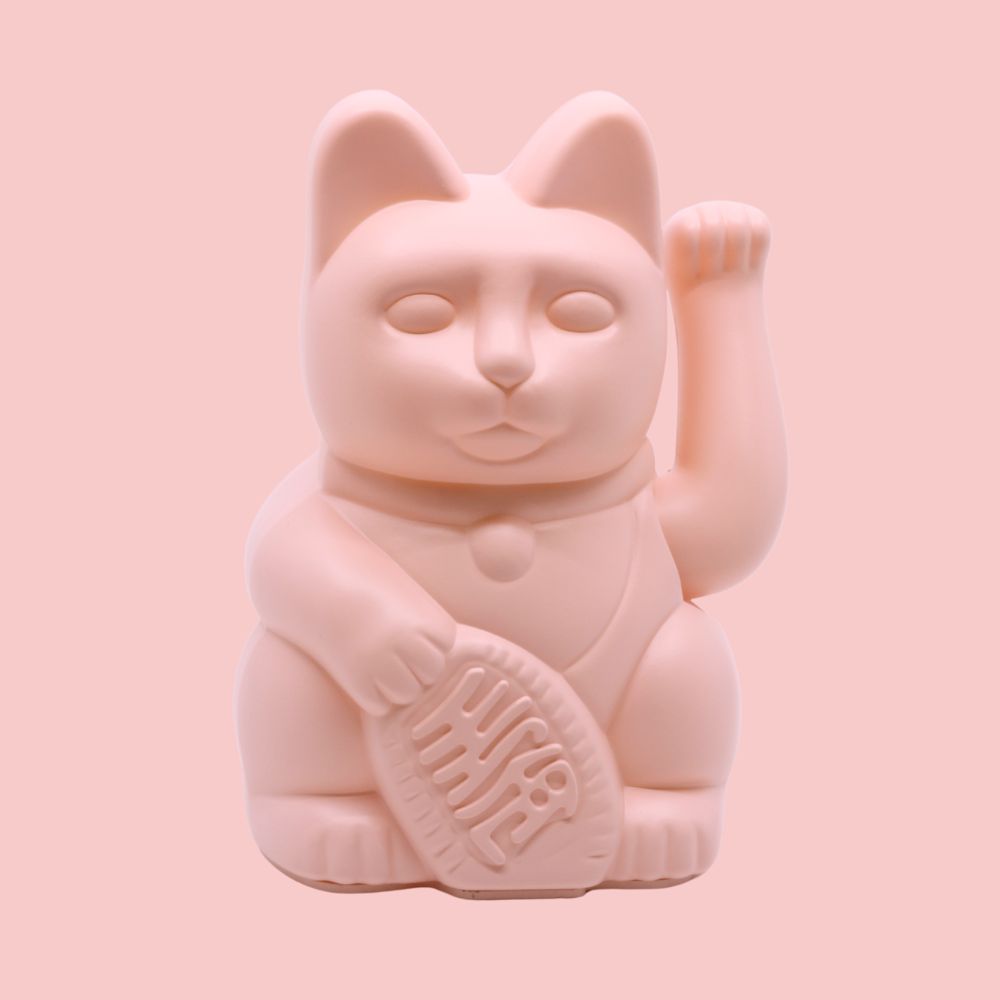 Maneki Neko - Glückskatze S - rosa